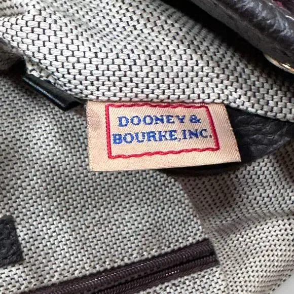 Vintage Dooney & Bourke Red & Black Pebbled Leather Drawstring Shoulder Bag - Picture 7 of 7